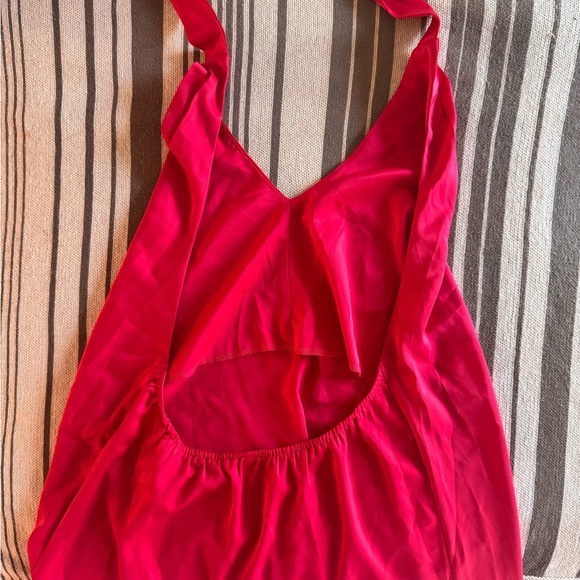 Vibrant Pink Halter Top Dress | Women’s Medium - Picture 3 of 3